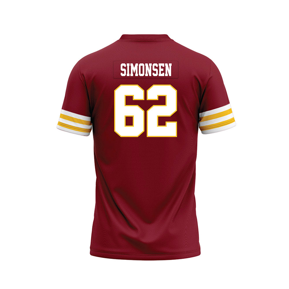 Iowa State - NCAA Football : Braden Simonsen - Cardinal Premium Football Jersey-1