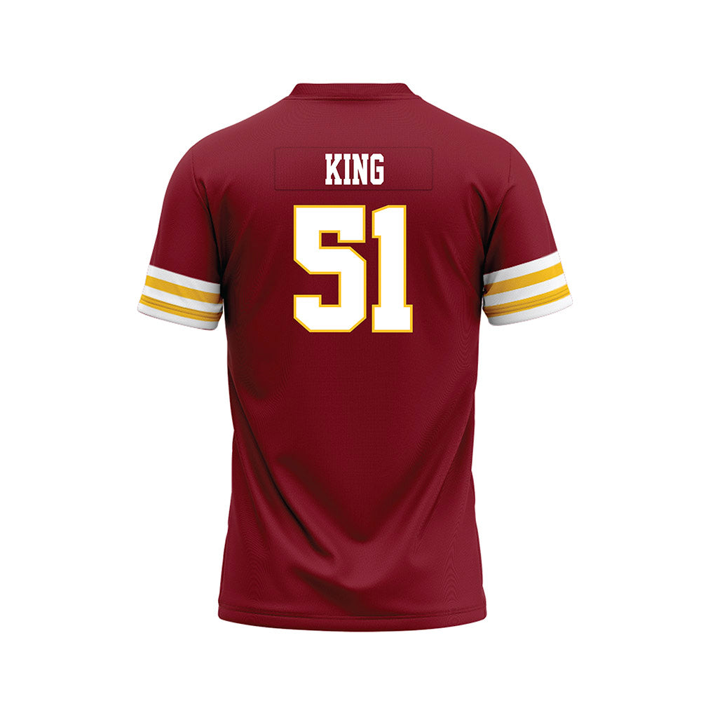 Iowa State - NCAA Football : Maasai King - Cardinal Premium Football Jersey-1
