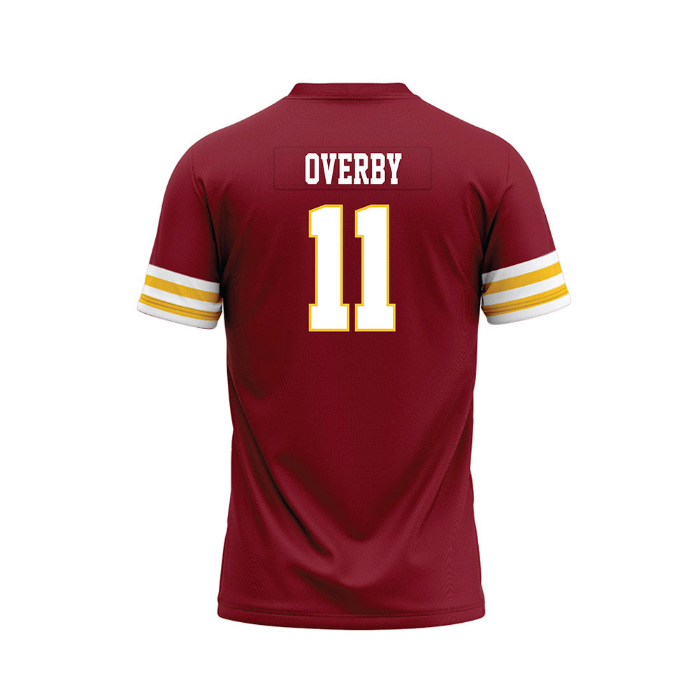 Iowa State - NCAA Football : Dominic Overby - Cardinal Premium Football Jersey-1