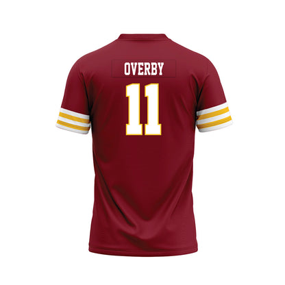 Iowa State - NCAA Football : Dominic Overby - Cardinal Premium Football Jersey-1