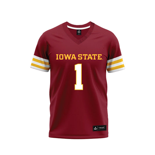 Iowa State - NCAA Football : Keyon Washington - Cardinal Premium Football Jersey-0