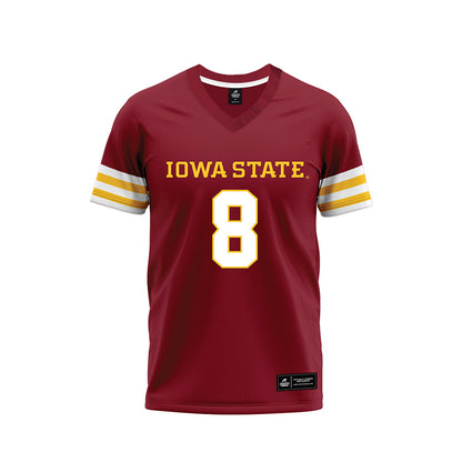 Iowa State - NCAA Football : Evan Boyd - Cardinal Premium Football Jersey-0