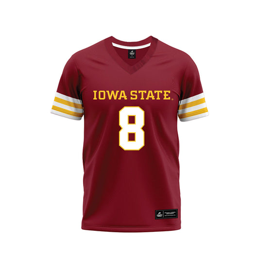 Iowa State - NCAA Football : Evan Boyd - Cardinal Premium Football Jersey-0