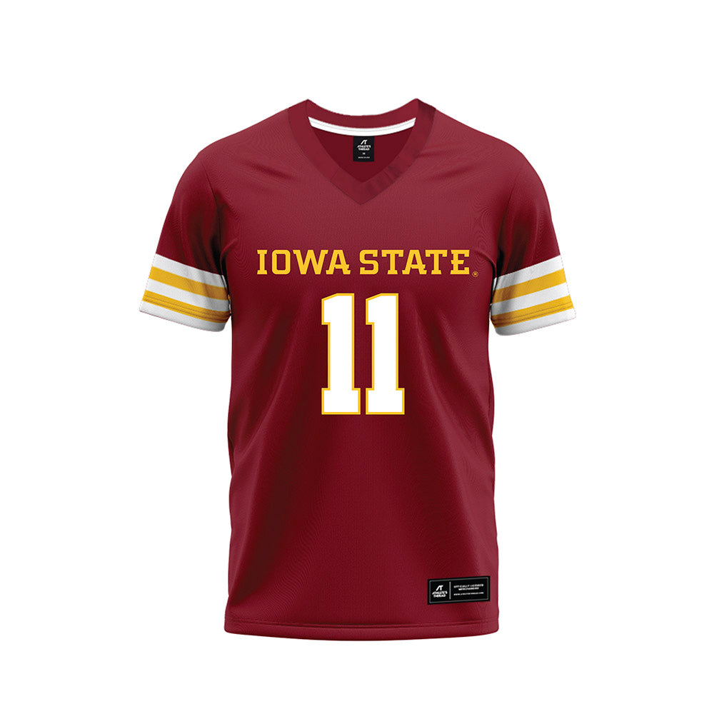 Iowa State - NCAA Football : Willie Breland - Cardinal Premium Football Jersey-0