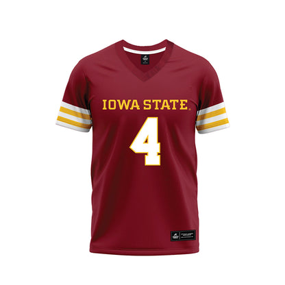 Iowa State - NCAA Football : Carter Pabst - Cardinal Premium Football Jersey-0