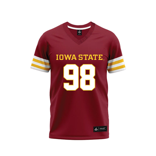 Iowa State - NCAA Football : Adlai Lounsbury - Cardinal Premium Football Jersey-0