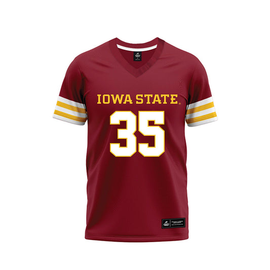 Iowa State - NCAA Football : Aiden Flora - Cardinal Premium Football Jersey