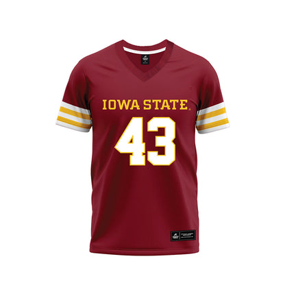 Iowa State - NCAA Football : Caden Matson - Cardinal Premium Football Jersey