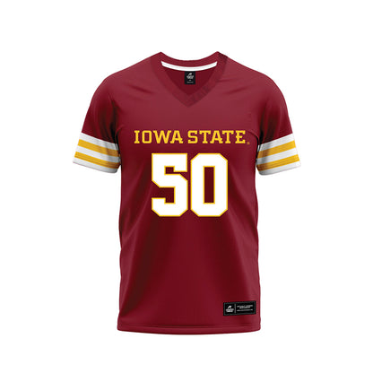 Iowa State - NCAA Football : Jack Limbaugh - Cardinal Premium Football Jersey-0