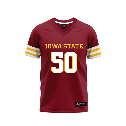Iowa State - NCAA Football : Jack Limbaugh - Cardinal Premium Football Jersey-0