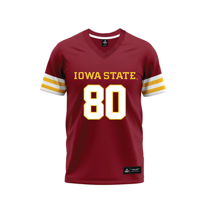 Iowa State - NCAA Football : Malcolm Watkins - Cardinal Premium Football Jersey-0