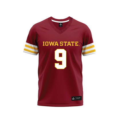 Iowa State - NCAA Football : Omari Hayes - Cardinal Premium Football Jersey-0