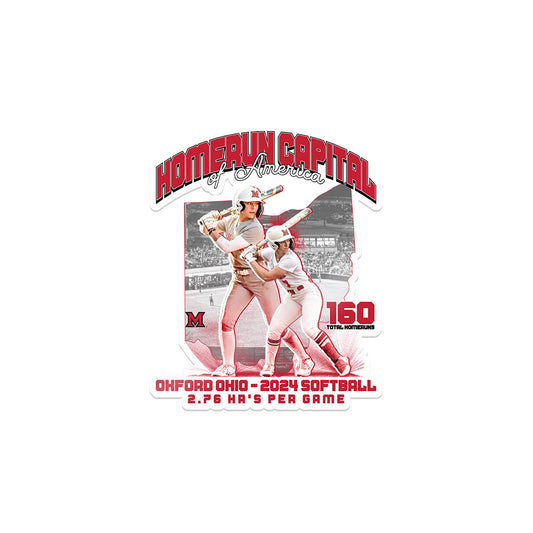 Miami of Ohio - Softball Alumni : Homerun Capital of America - Sticker