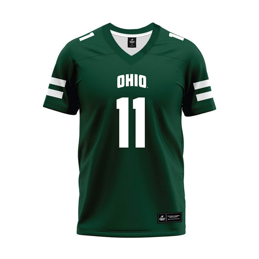 Ohio - NCAA Football : Zach Hackleman - Green Football Jersey-0