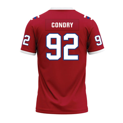 LA Tech - NCAA Football : Lane Condry - Red Premium Football Jersey-1