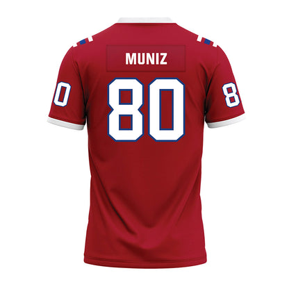 LA Tech - NCAA Football : Deven Muniz - Red Premium Football Jersey-1