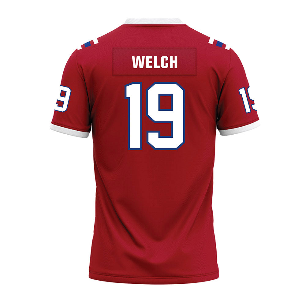 LA Tech - NCAA Football : Mason Welch - Red Premium Football Jersey-1