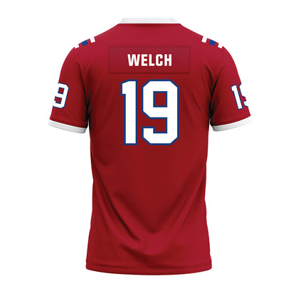 LA Tech - NCAA Football : Mason Welch - Red Premium Football Jersey-1