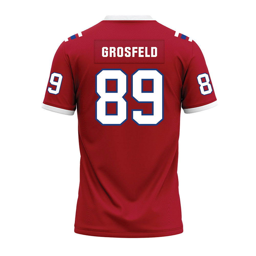 LA Tech - NCAA Football : Chase Grosfeld - Red Premium Football Jersey-1
