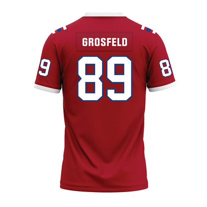 LA Tech - NCAA Football : Chase Grosfeld - Red Premium Football Jersey-1