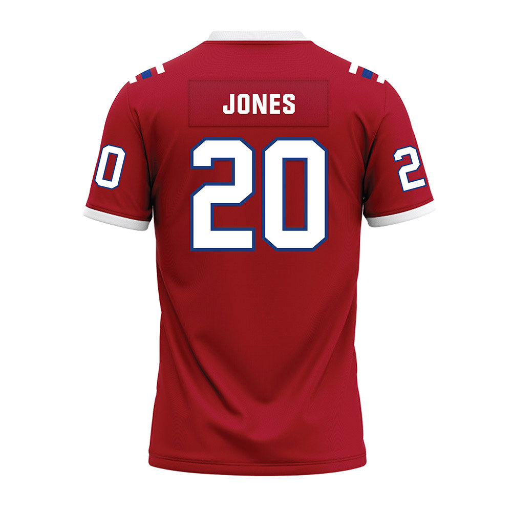 LA Tech - NCAA Football : Ty Jones - Red Premium Football Jersey-1