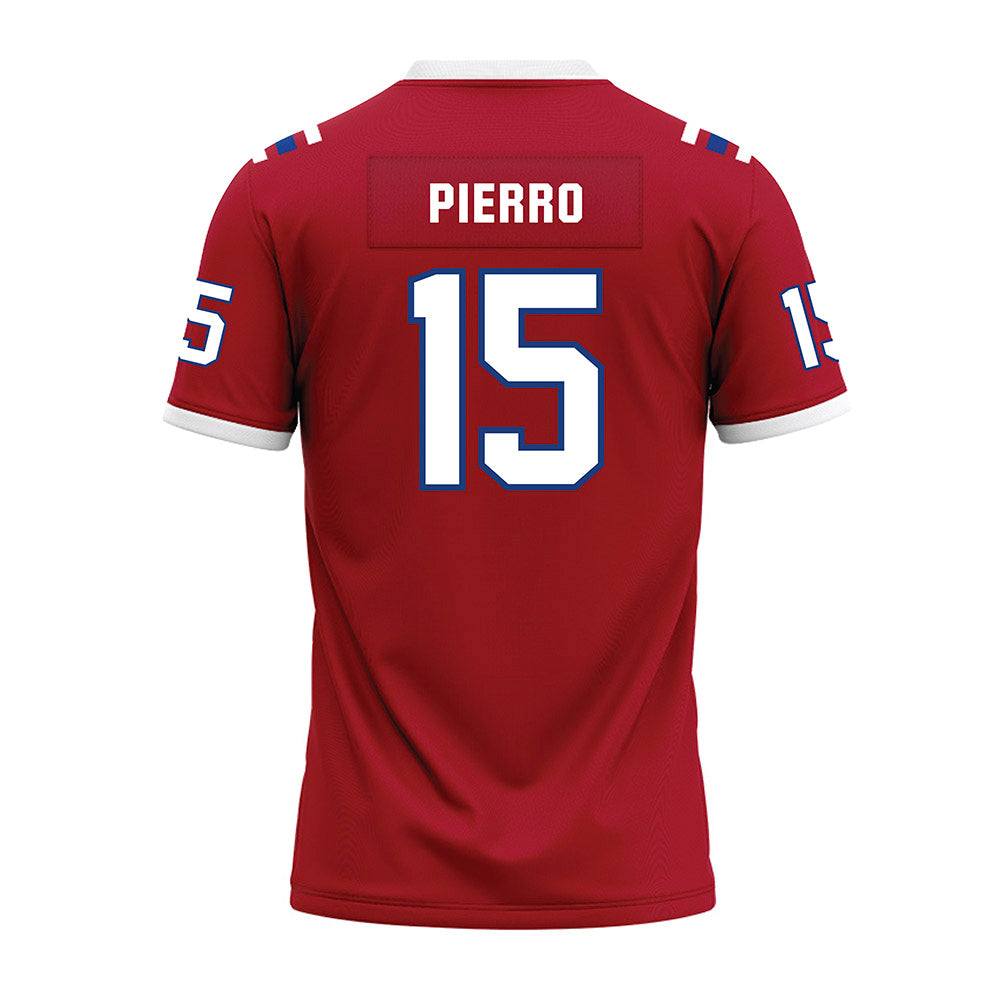 LA Tech - NCAA Football : David Pierro - Red Premium Football Jersey-1