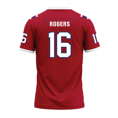 LA Tech - NCAA Football : Taeden Rogers - Red Premium Football Jersey-1