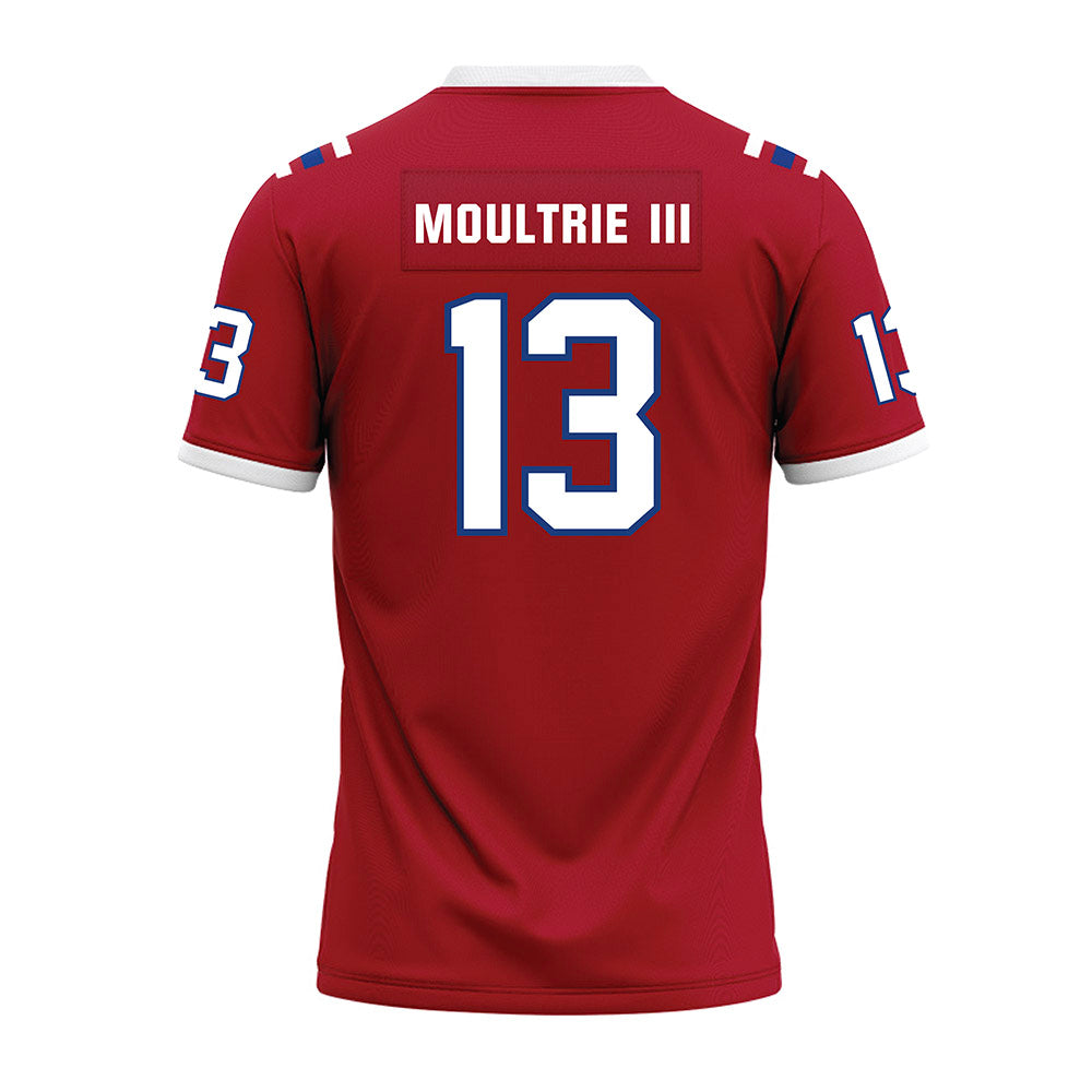 LA Tech - NCAA Football : Marcus Moultrie III - Red Premium Football Jersey-1