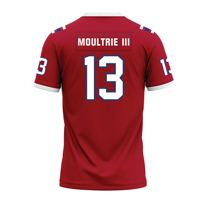 LA Tech - NCAA Football : Marcus Moultrie III - Red Premium Football Jersey-1