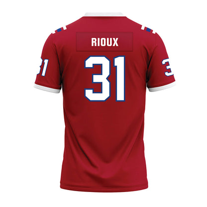 LA Tech - NCAA Football : Hunter Rioux - Red Premium Football Jersey-1