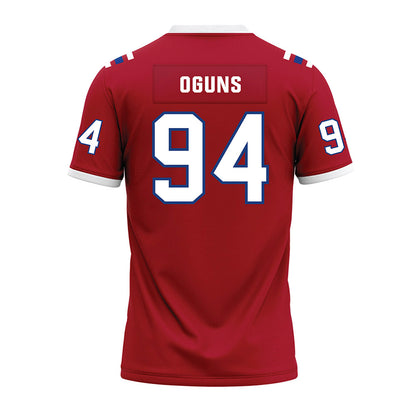 LA Tech - NCAA Football : Emmanuel Oguns - Red Premium Football Jersey-1