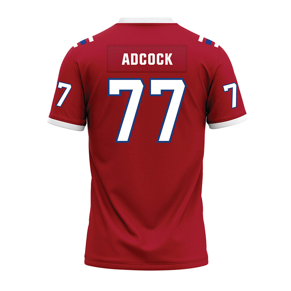 LA Tech - NCAA Football : Aric Adcock - Red Premium Football Jersey-1