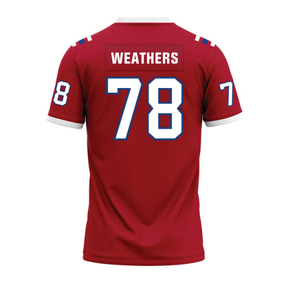 LA Tech - NCAA Football : Bryson Weathers - Red Premium Football Jersey-1