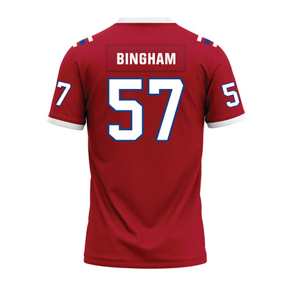 LA Tech - NCAA Football : Tadan Bingham - Red Premium Football Jersey-1