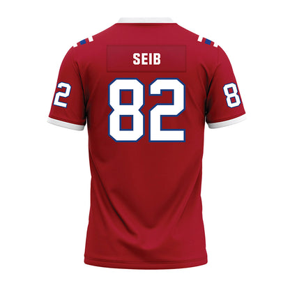 LA Tech - NCAA Football : Luke Seib - Red Premium Football Jersey-1