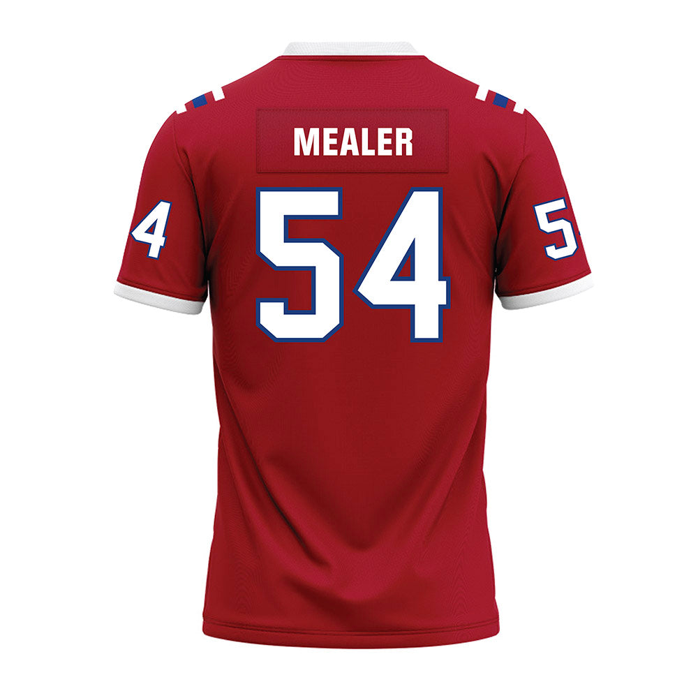 LA Tech - NCAA Football : Toby Mealer - Red Premium Football Jersey-1