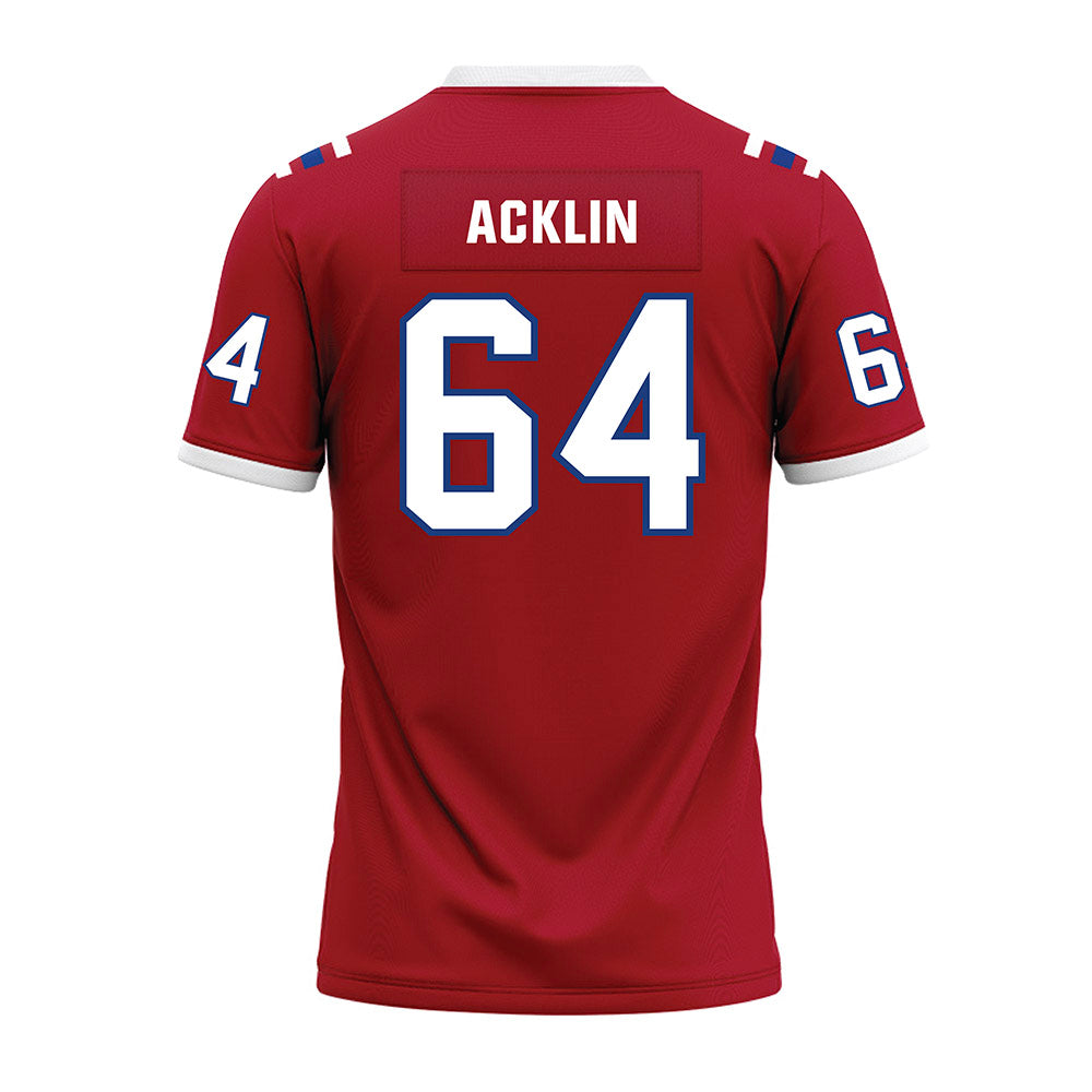 LA Tech - NCAA Football : Jake Acklin - Red Premium Football Jersey