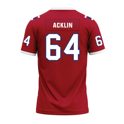 LA Tech - NCAA Football : Jake Acklin - Red Premium Football Jersey