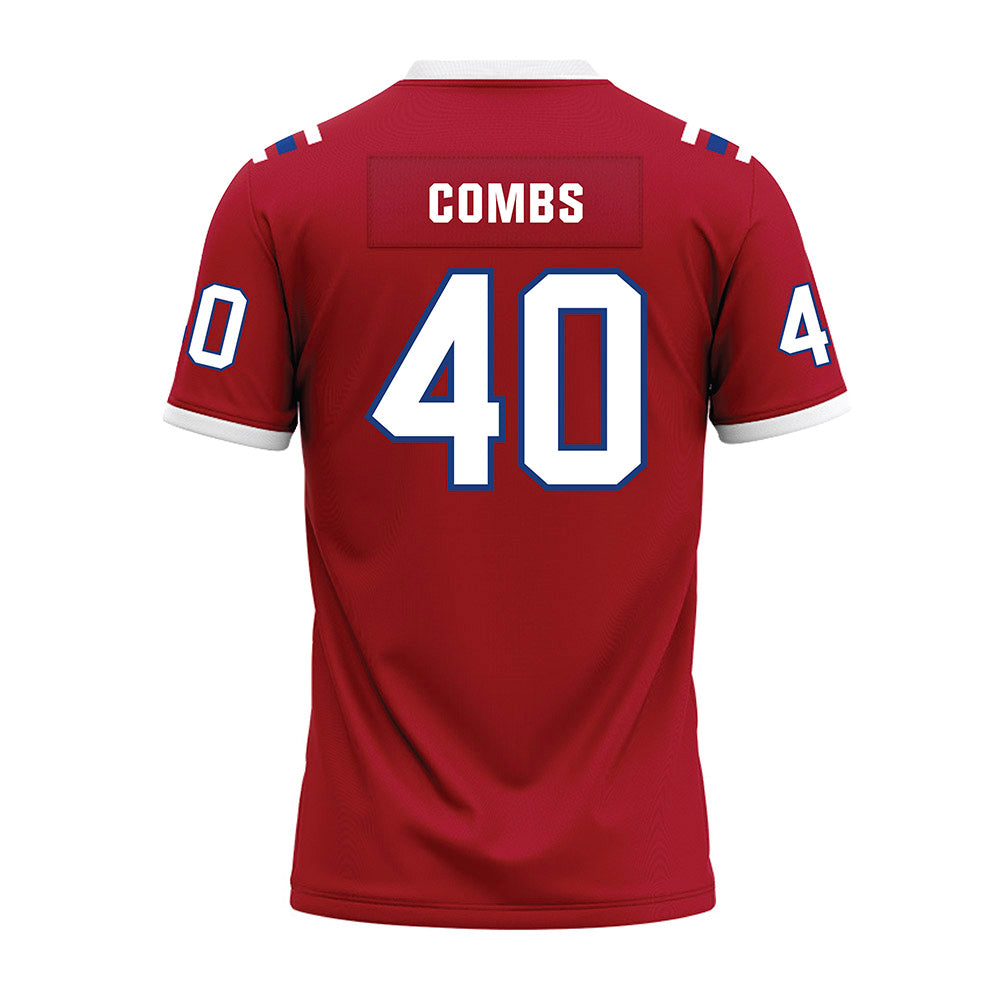 LA Tech - NCAA Football : Ayden Combs - Red Premium Football Jersey-1