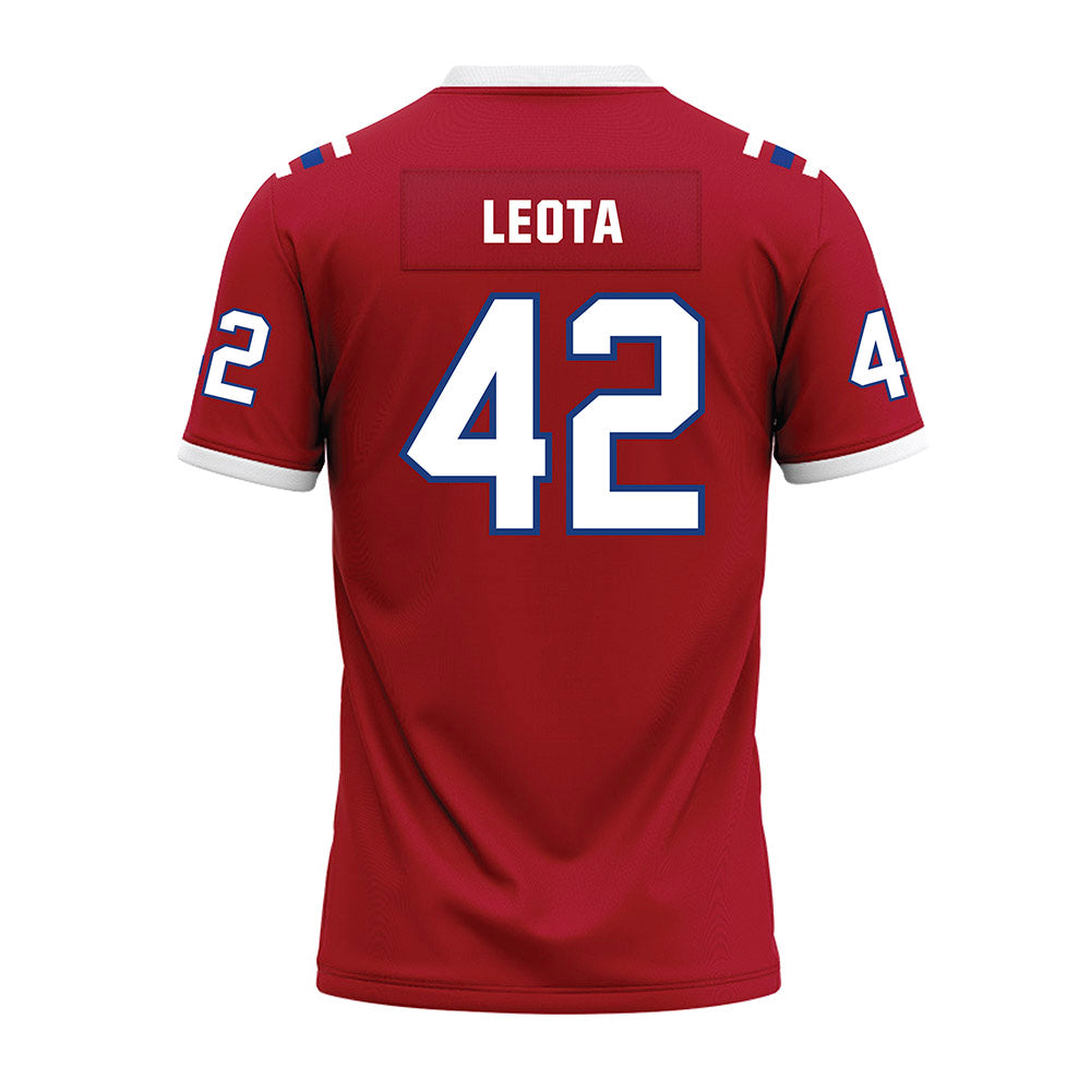 LA Tech - NCAA Football : Siosifa Leota - Red Premium Football Jersey-1