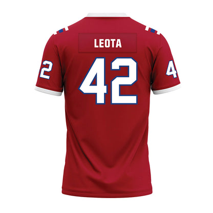 LA Tech - NCAA Football : Siosifa Leota - Red Premium Football Jersey-1