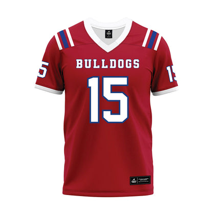 LA Tech - NCAA Football : David Pierro - Red Premium Football Jersey-0