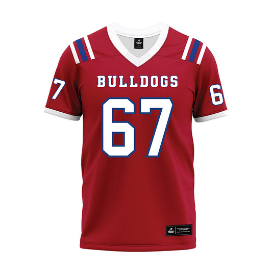 LA Tech - NCAA Football : Brett Canis - Red Premium Football Jersey