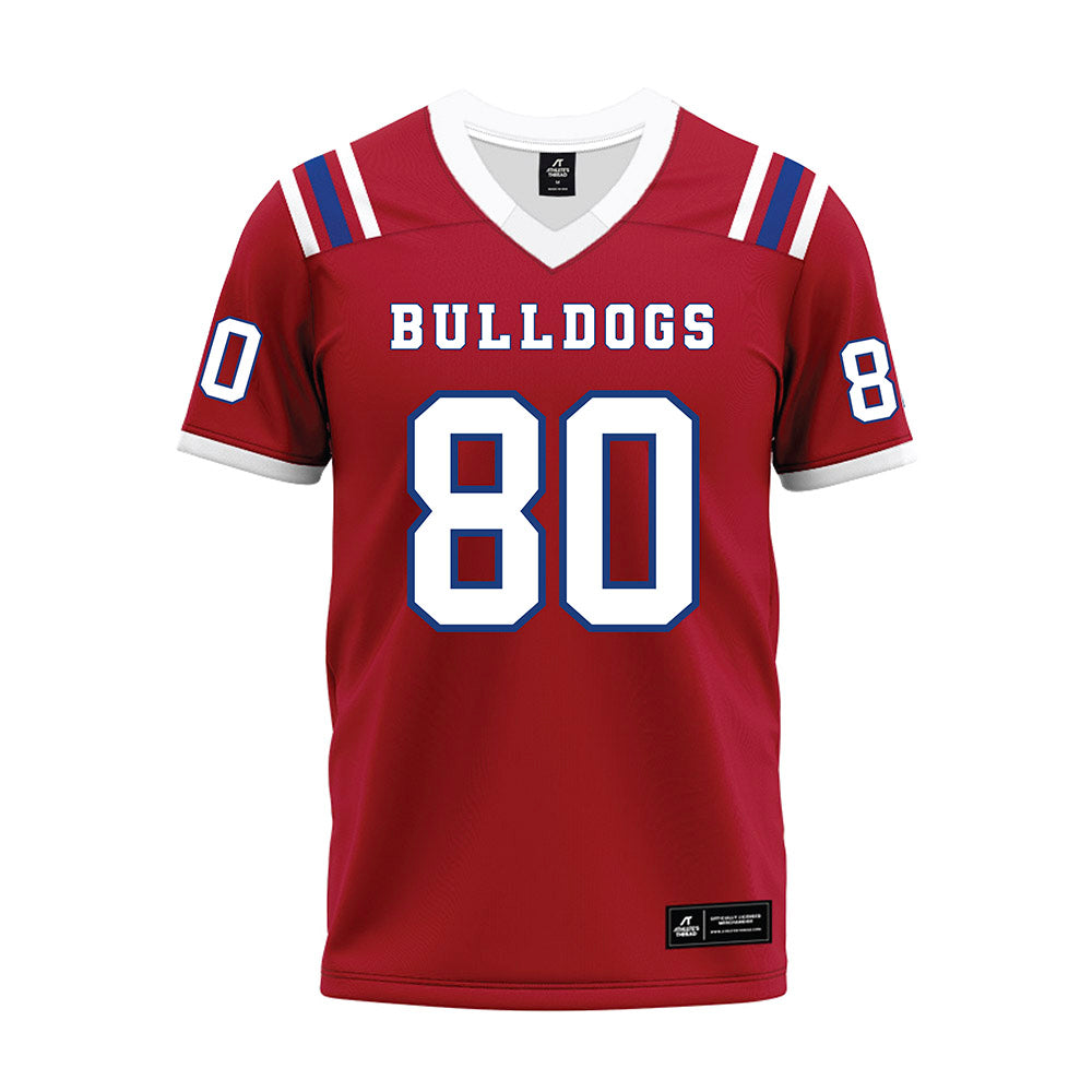 LA Tech - NCAA Football : Deven Muniz - Red Premium Football Jersey-0