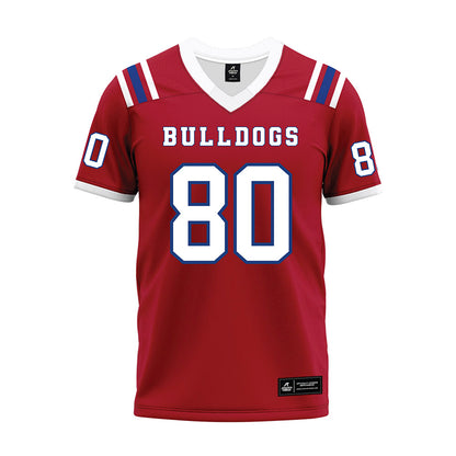 LA Tech - NCAA Football : Deven Muniz - Red Premium Football Jersey-0