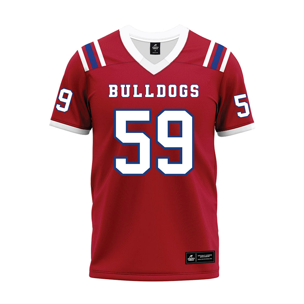 LA Tech - NCAA Football : Jake Riggs - Red Premium Football Jersey-0
