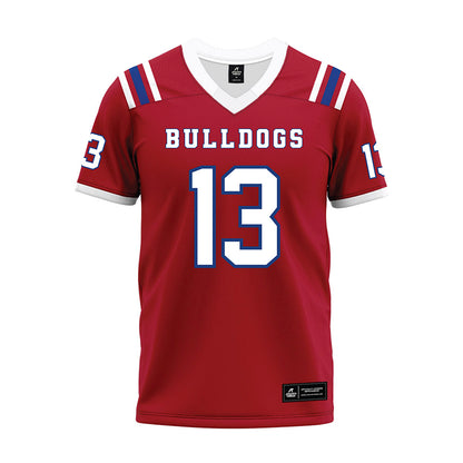 LA Tech - NCAA Football : Michael Kirby - Red Premium Football Jersey-0