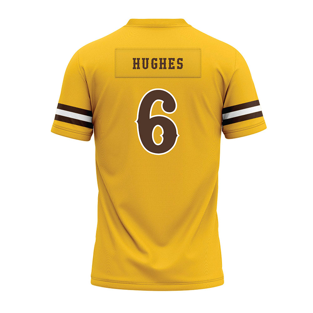 Wyoming - NCAA Football : Tyler Hughes - Premium Football Jersey-1
