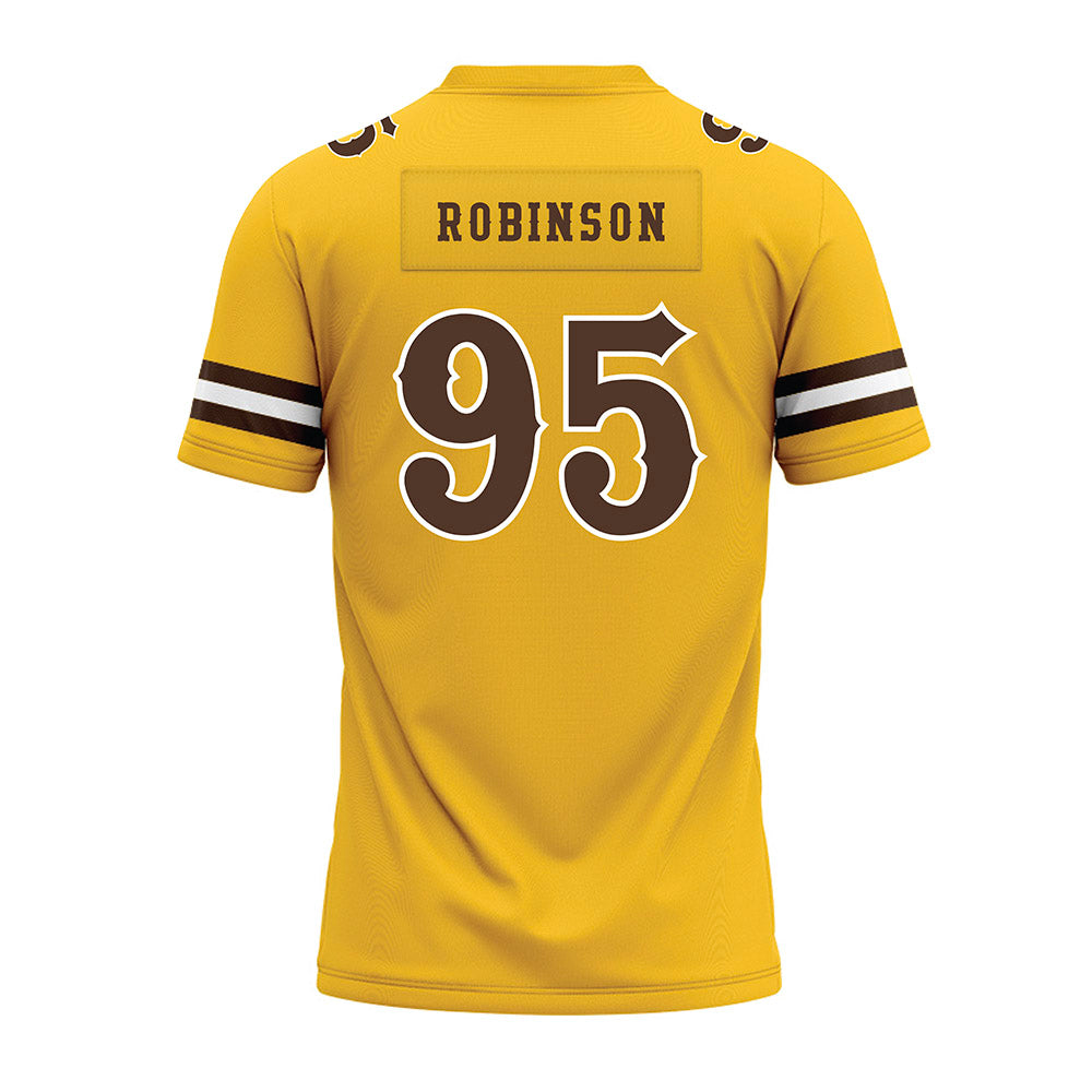 Wyoming - NCAA Football : Caleb Robinson - Premium Football Jersey