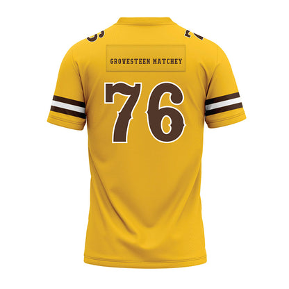 Wyoming - NCAA Football : Quinn Grovesteen Matchey - Premium Football Jersey